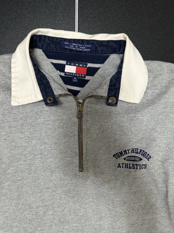 Vintage 90's Tommy Hilfiger Athletics Division 88 Men's Medium Rugby Shirt Top gallery