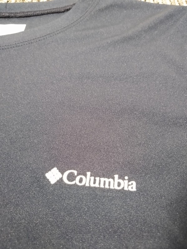 Columbia Omni-Shade Shirt Men's Medium Navy/White Logo Fishing Performance gallery