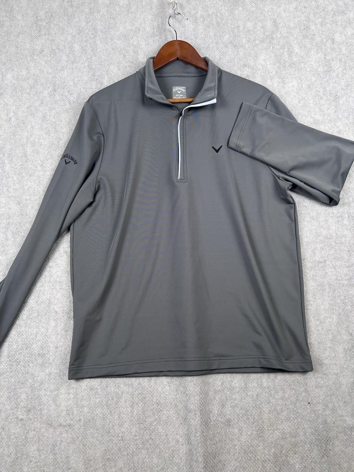 Callaway Golf Pullover Mens M Gray Opti-Dri Quarter Zip Base Layer gallery