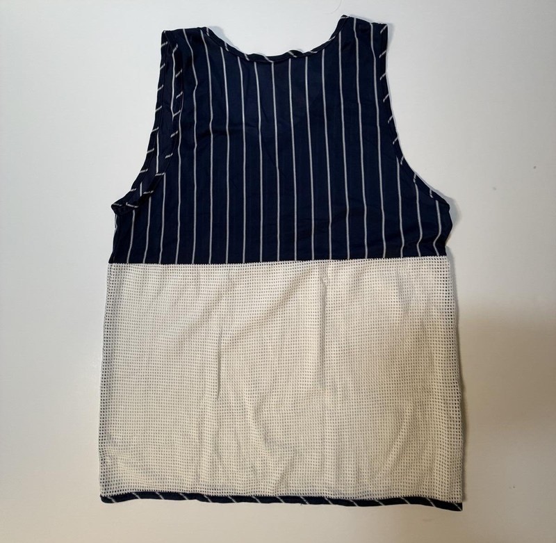 Team 1 Sportswear Navy White Stripe Colorblock Sleeveless Dress gallery