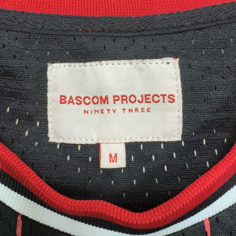 NWT Bascom Projects Ninety Three Jersey Size Medium Black With Red Stripes gallery
