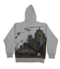 Men’s Streetwear Designer Rebel Ape Hoodie – Urban Graphic Zip-Up NYC Apocalypse