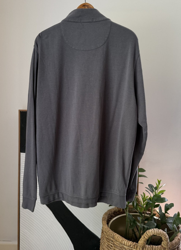 Men's PETER MILLAR Gray Cotton Modal Blend 1/4 Zip Sweater Sweatshirt Size XXL gallery