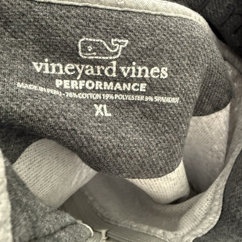 Vineyard Vines Performance 1/4 Zip Pullover Mens Sz XL Gray Long Sleeve Whale gallery