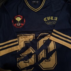 NWOT Men’s Marvel XL CVLA Wolverine Football Jersey Strikes Jersey Oversized