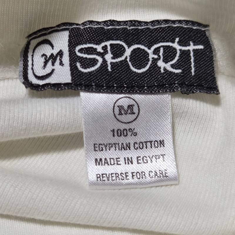 CM Sport Mock Turtleneck Basic Tee Mens Size Medium White Long Sleeve gallery