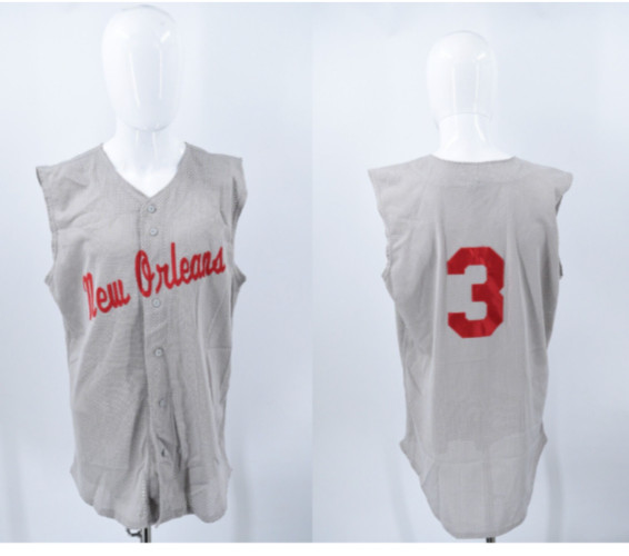 New Orleans Embroidered #3 Sleeveless Baseball Button Up Jersey Adult Large gallery