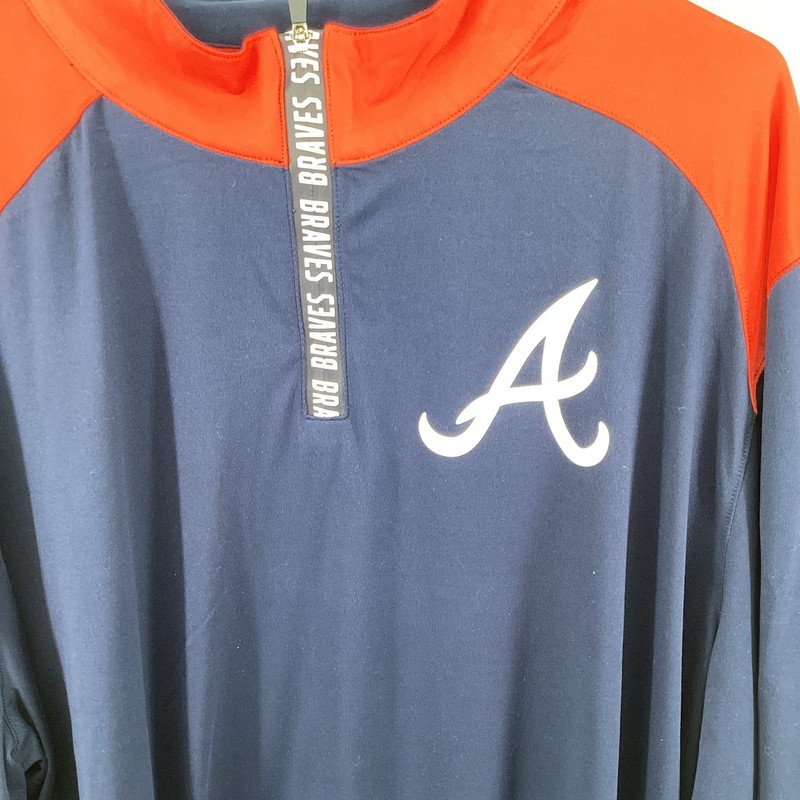 Mens Fanatics Long Sleeve Atlanta Braves MLB 1/4 Zip Performance- 2XL gallery