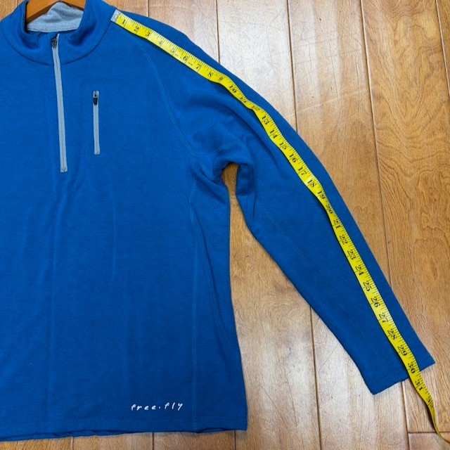 Free Fly Mens Performance Bamboo Apparel Size M Blue Pullover Long Sleeve Active gallery