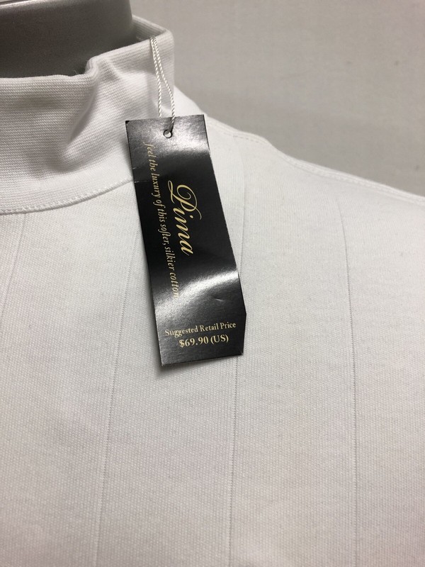 Pima 100% Pima Cotton X-Large White 1/4 Zipper Sleeveless Pullover Shirt gallery