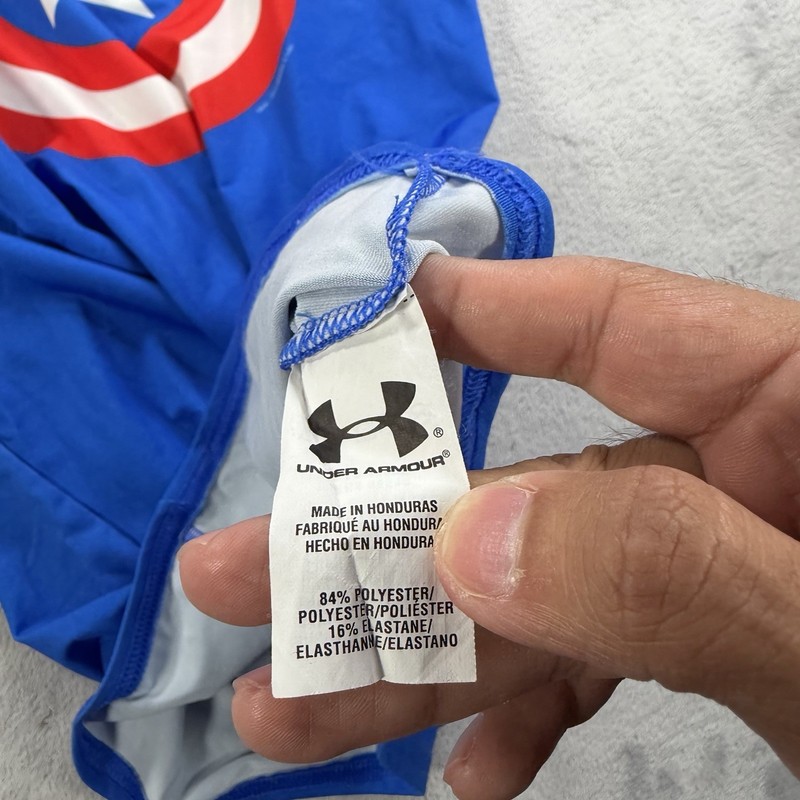 Under Armour Captain America Shirt Mens Size Large Blue Compression Marvel gallery