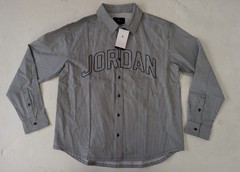 Nike Jordan Flight Oxford IB0317 451 man canyon grey LS shirt L Brand New $120