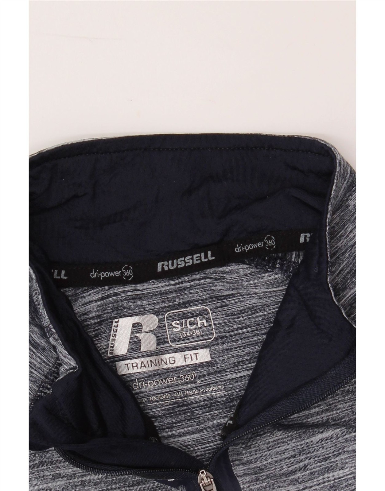 RUSSELL ATHLETIC Mens Training Pullover Tracksuit Top UK 34/36 Small Grey DK40 gallery