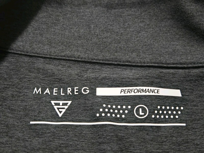 MAELREG Men's Gray Performance Pullover 1/4 Zip Long Sleeve Size Large Golf gallery