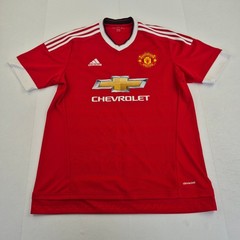 Manchester United Shirt Large Red Men’s Sport ClimaCool ADIDAS Home 2015-16