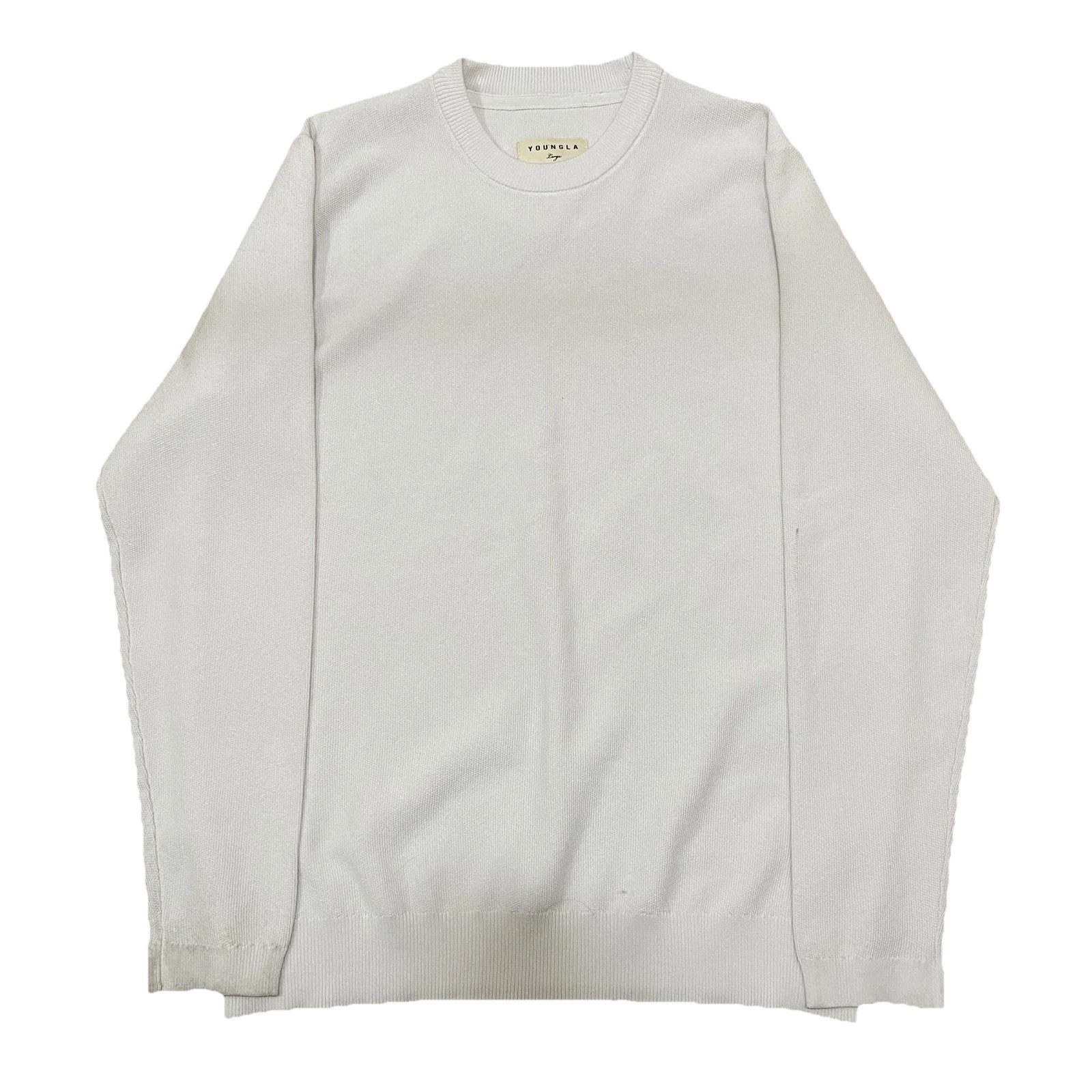 Youngla Essential White Long Sleeve Thermal Size Small Oversized gallery