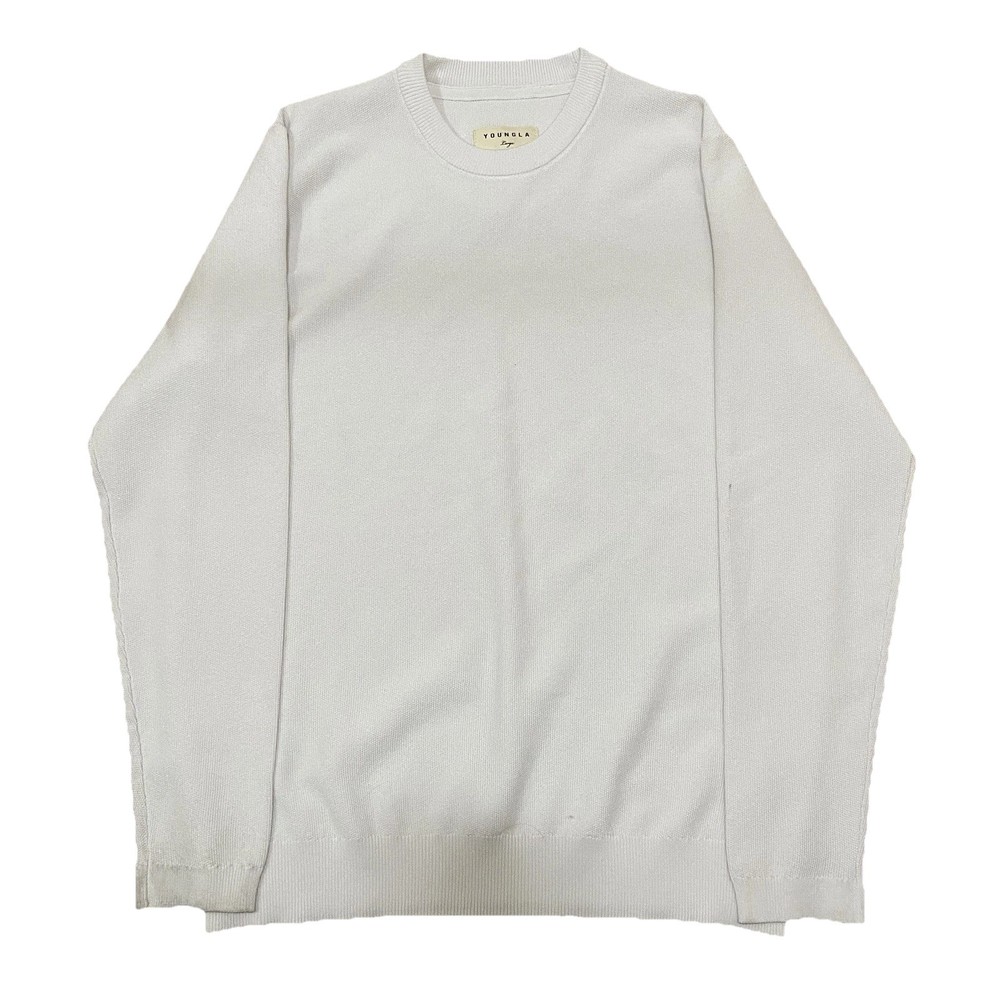 Youngla Essential White Long Sleeve Thermal Size Small Oversized