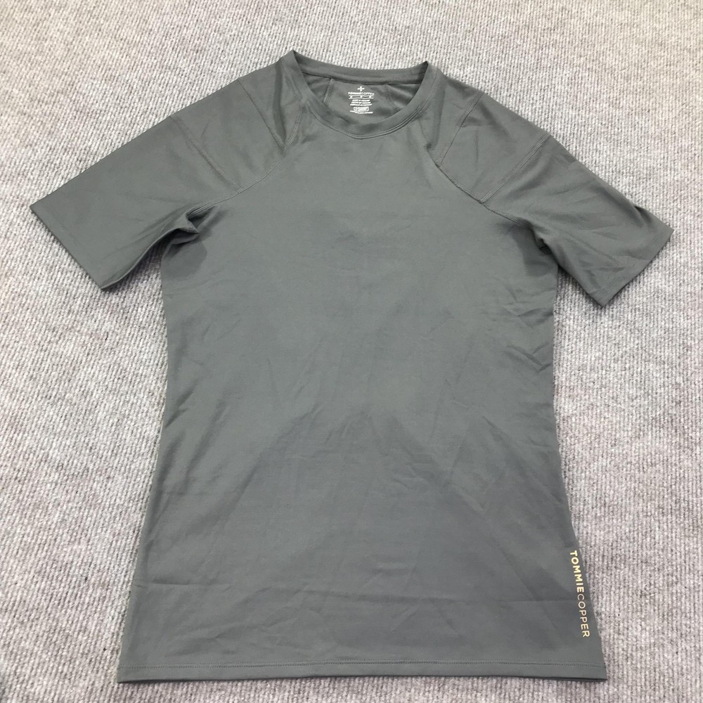 Tommie Copper Shirt Mens Medium Gray Shoulder Support Compression Copper Znergy
