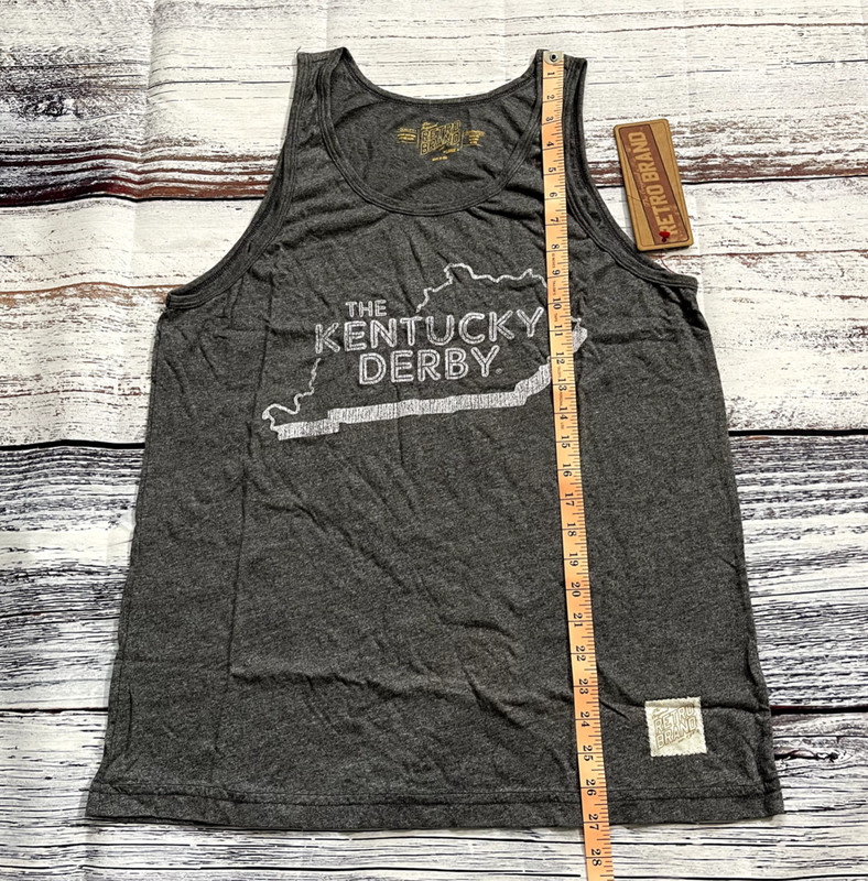 Kentucky Derby Original Retro Brand State Mock Twist Tank Top, Charcoal gallery