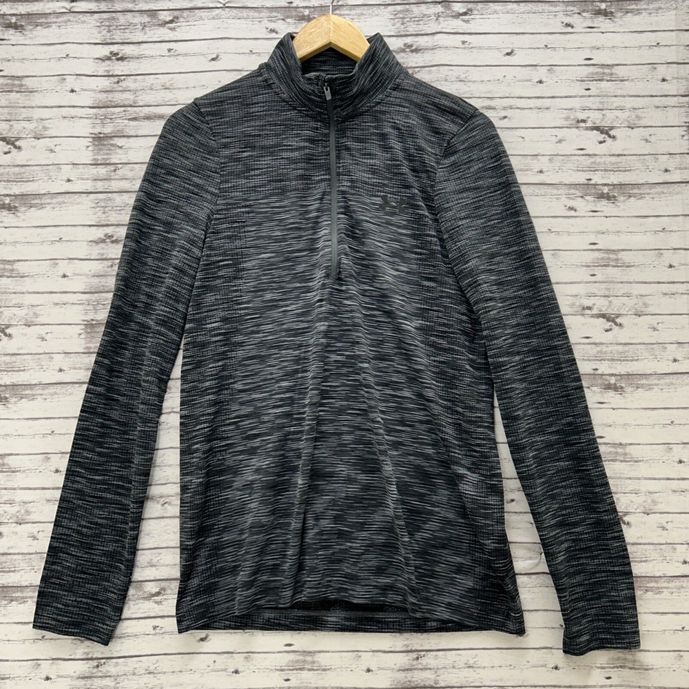 Under Armour Seamless 1/2 Zip Pullover Lightweight Men's Small Gray 1359875 012