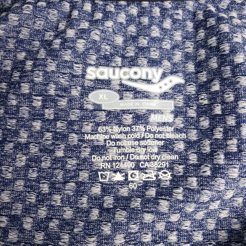 Mens Saucony Run Dry Blue Heather Short Sleeve Athletic Shirt XL gallery