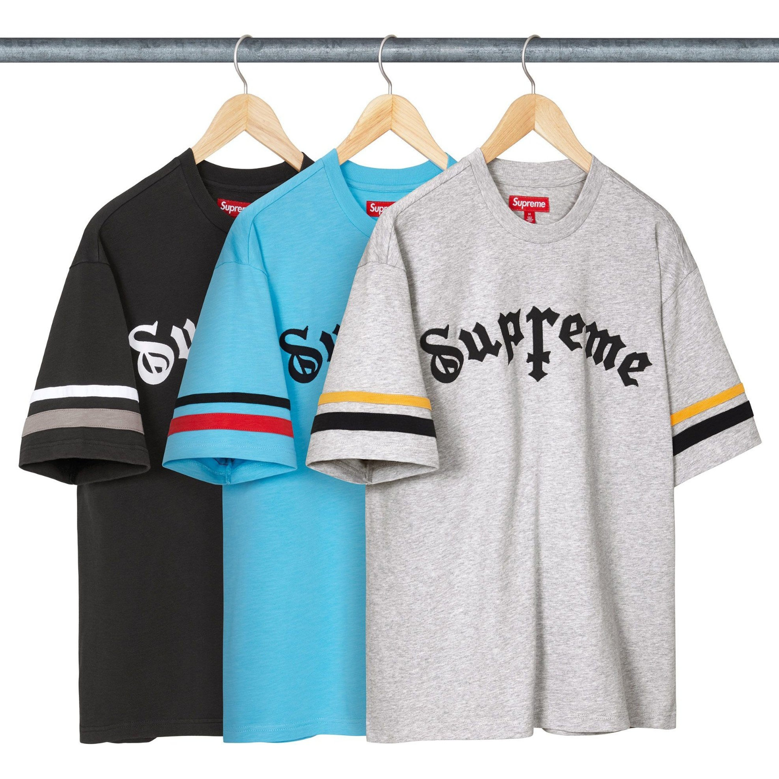 Supreme Cross S/S Top Black Heather Grey Cyan 3colors FW25 gallery