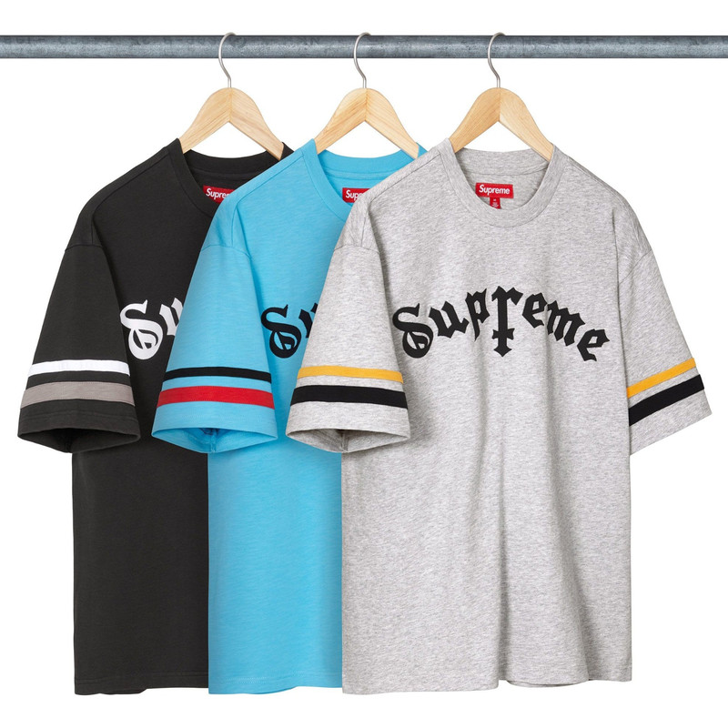 Supreme Cross S/S Top Black Heather Grey Cyan 3colors FW25 gallery