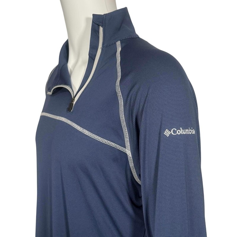 Columbia Golf Mens Long Sleeve Quarter Zip Pullover Shirt Blue XL/TG Outdoor gallery
