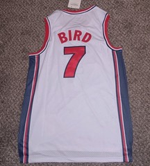 XL USA #7 Larry Bird NBA Basketball Jersey White New 1992