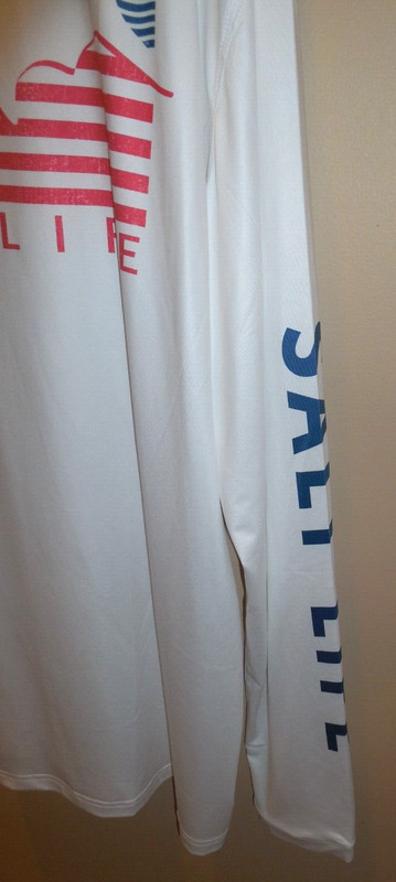 Salt Life Performance SLX Performance L/S Men's XXL 2XL Shirt Top White UV 30 gallery