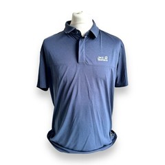 Jack Wolfskin Pique Breathable Quick Drying Men’s Polo Size XL Night Blue 44-46