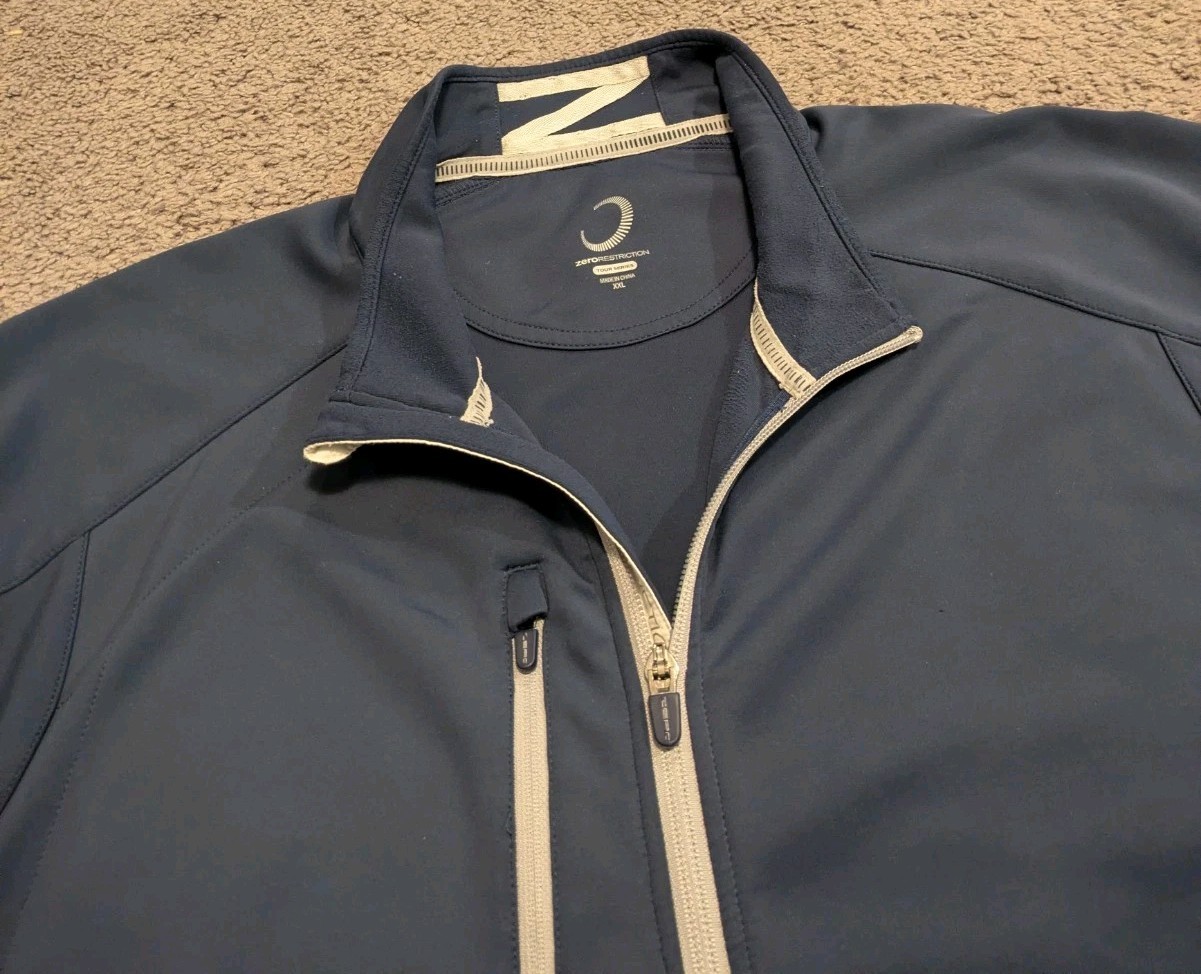 Zero Restriction Z500 1/4 Zip Blue Golf Pullover L330 Men's 2XL gallery