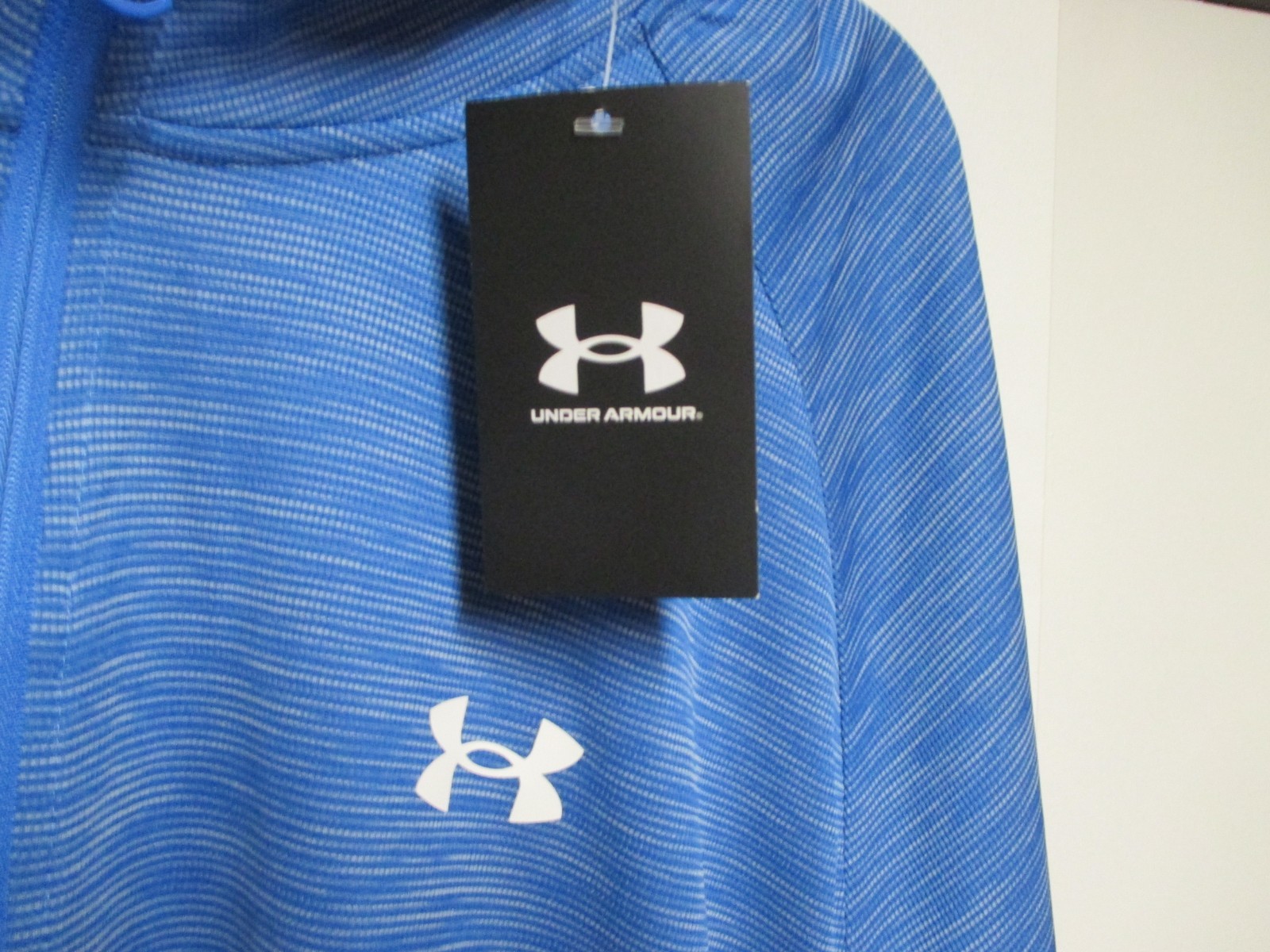 UNDER ARMOUR MENS 1/4 ZIP TECH TOP (3XL) NWT BLUE W/WHITE LOGOS VERSITILE TOP gallery