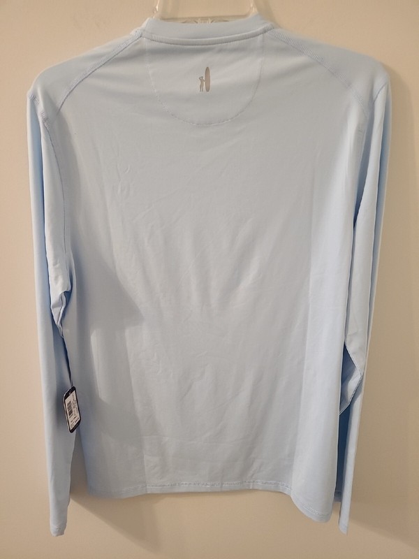 NWT Johnnie-O Runner PREP-FORMANCE Placid Blue L/S Featherweight T-Shirt Small gallery