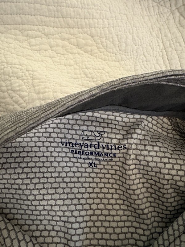 Vineyard Vines Performance Ohio State Gray XL 1/4 Zip Pullover Mock Neck LS EUC gallery