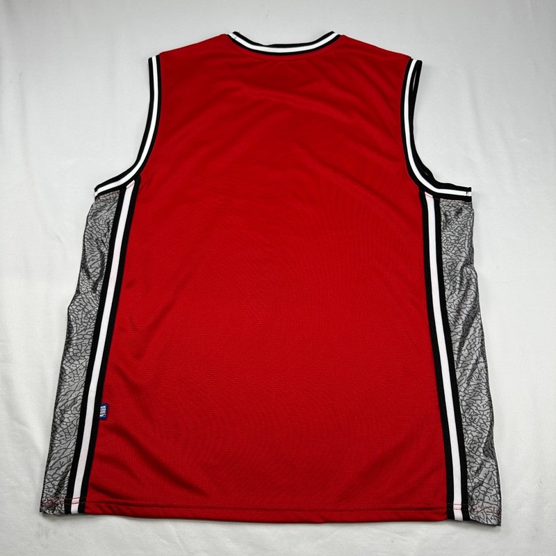 NBA Mens Basketball Hype Muscle Tank Jersey Red Elephant Print Side Panels Large gallery