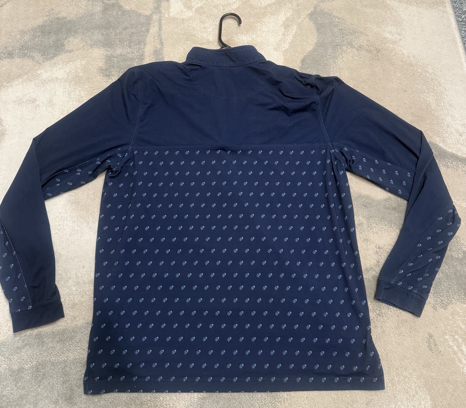 Good Good Men's XL Navy Blue 1/4 Zip Golf Pullover Mock Neck Long Sleeve gallery