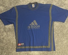 Adidas Basketball Teamwear Shooting Shirt XXL Blue Gray Y2K Warm Up Tee