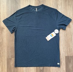 Vuori Strato Tech Tee Navy Heather Sz XL V126 Athletic NWT