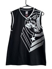 Metal Mulisha Tank Top Jersey No SZ Tag M? Black Graphic Skull Active Mens Y2K