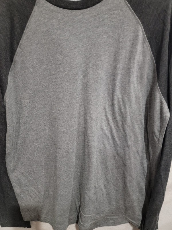 ​Fanatics Men's Large Grey Charcoal Tri-Blend Raglan Long Sleeve T-Shirt NWOT gallery