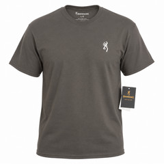 Browning Men’s T-Shirt Large Gray Buckmark Logo Casual Sportswear NWT Cotton