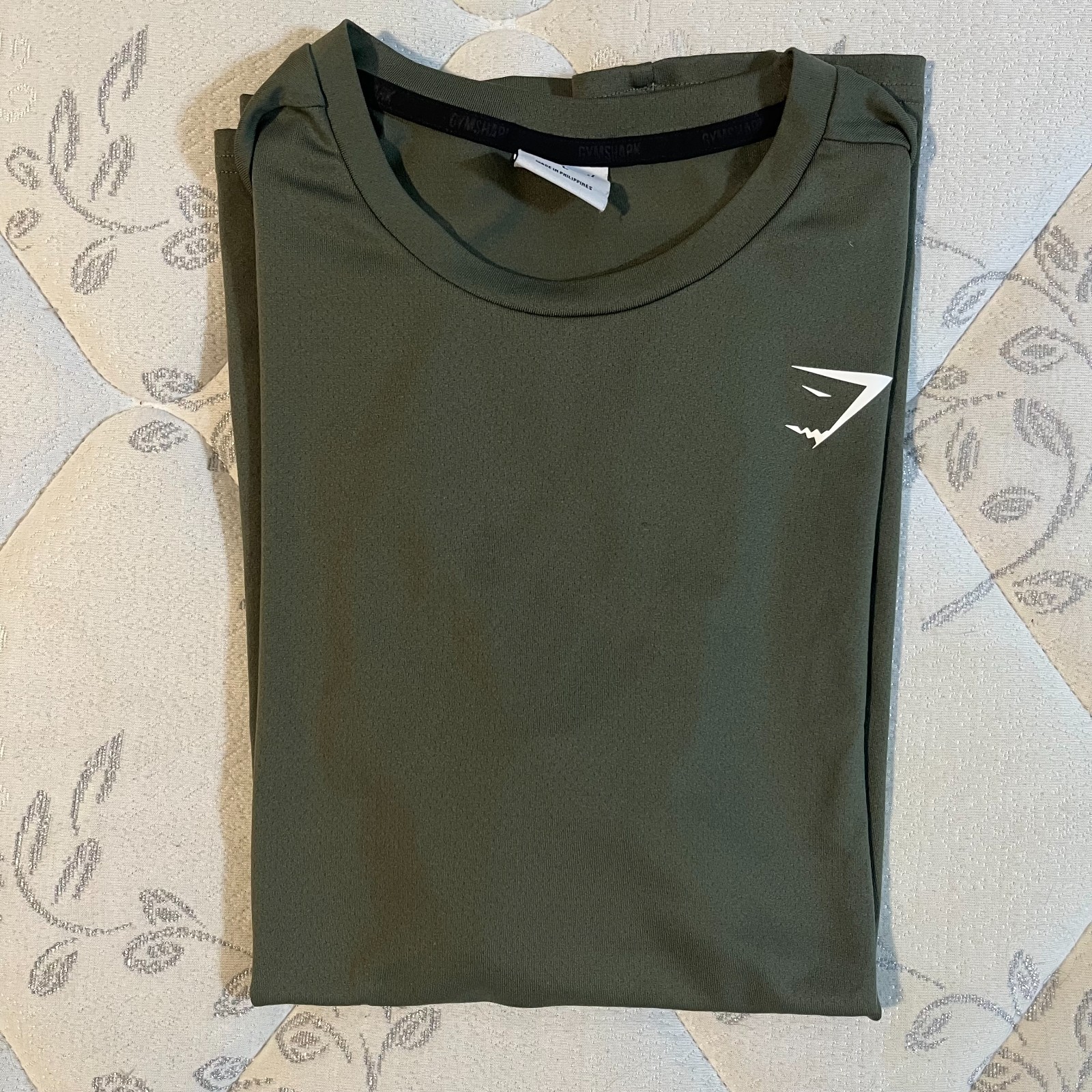 Gymshark Shirt Mens Size L Green Short Sleeve Athletic Training Gym Tee gallery