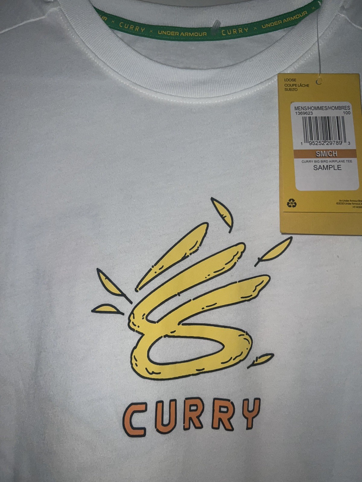 Sample* Small Under Armour Steph Curry x Sesame Street Big Bird Shirt Mens gallery