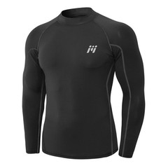 Men’s Athletic Compression Shirts Long Sleeve Top Quick Dry Workout Gym Running