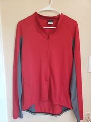 Men’s Nike Sphere Dry Long Sleeve Pullover Shirt Red/Grey Size XL