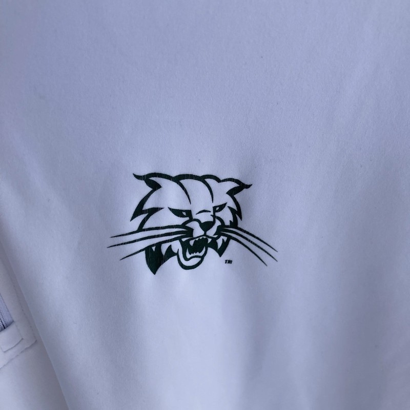 Adidas Ohio Bobcats Quarter Zip Pullover Long Sleeve White Size Large gallery