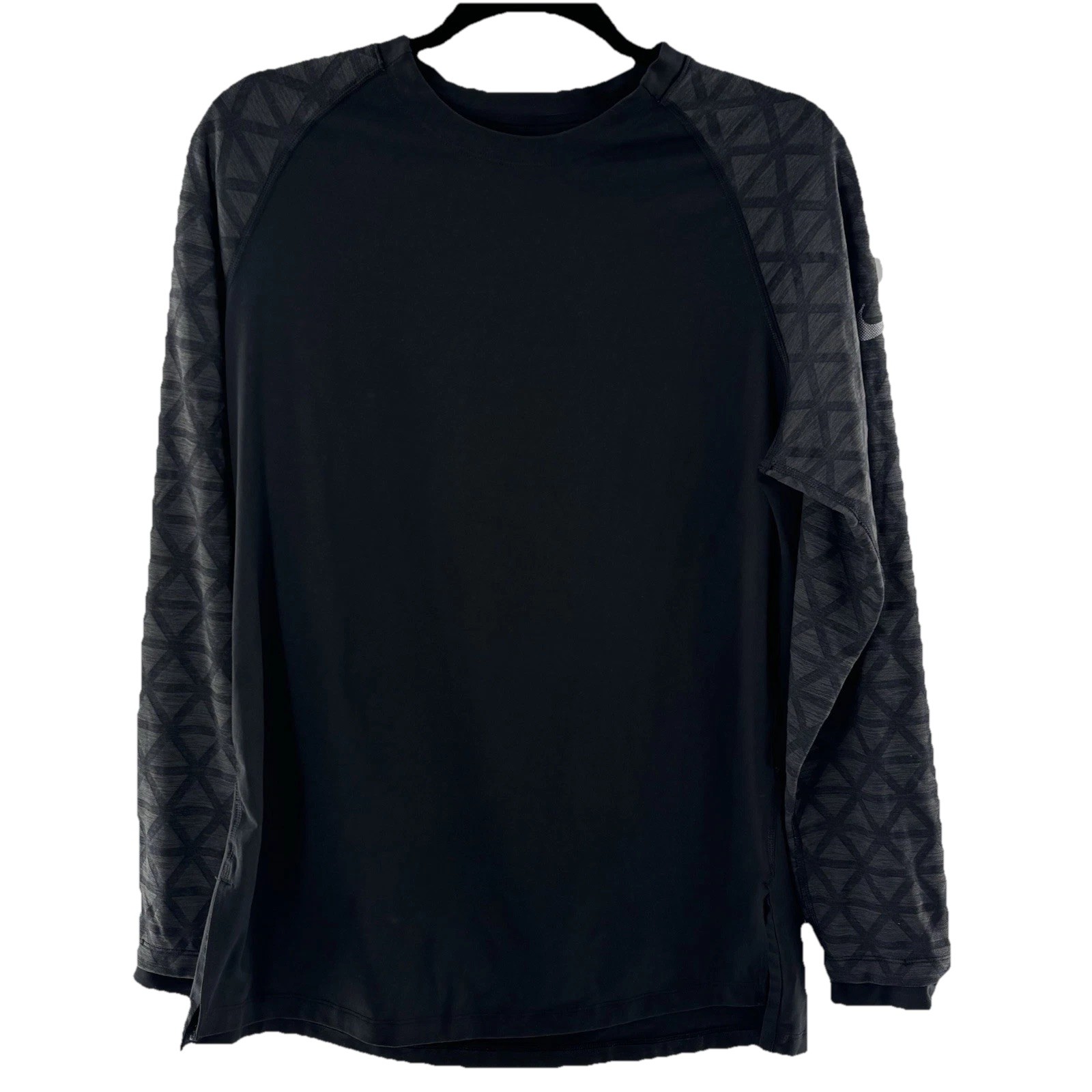 Nike Pro Utility Therma Long Sleeve Performance Shirt Mens Large Gray Black gallery