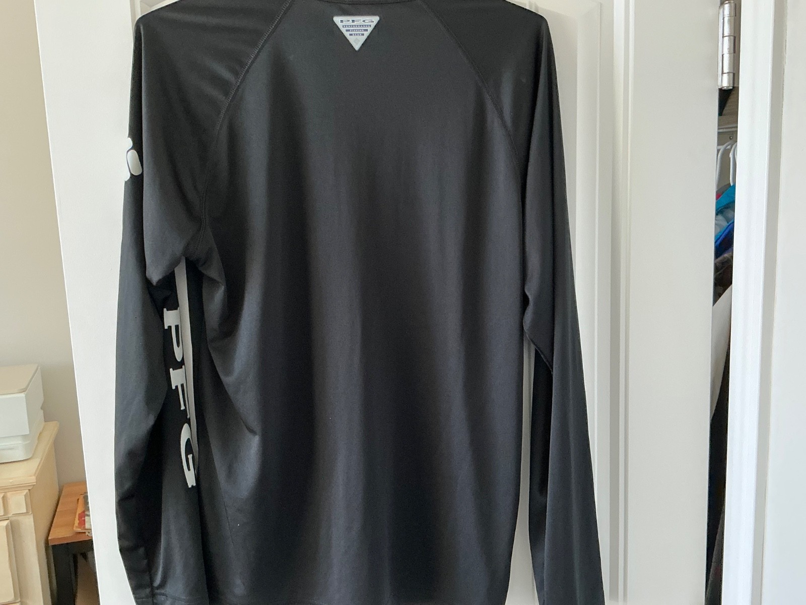 Columbia PFG Omni-Shade Men’s Quarter Zip Fishing Shirt Black Long Sleeve Size M gallery