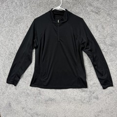 LL Bean Pullover Mens XL Black Lightweight 1/4 Zip Long Sleeve Sporty Gorpcore